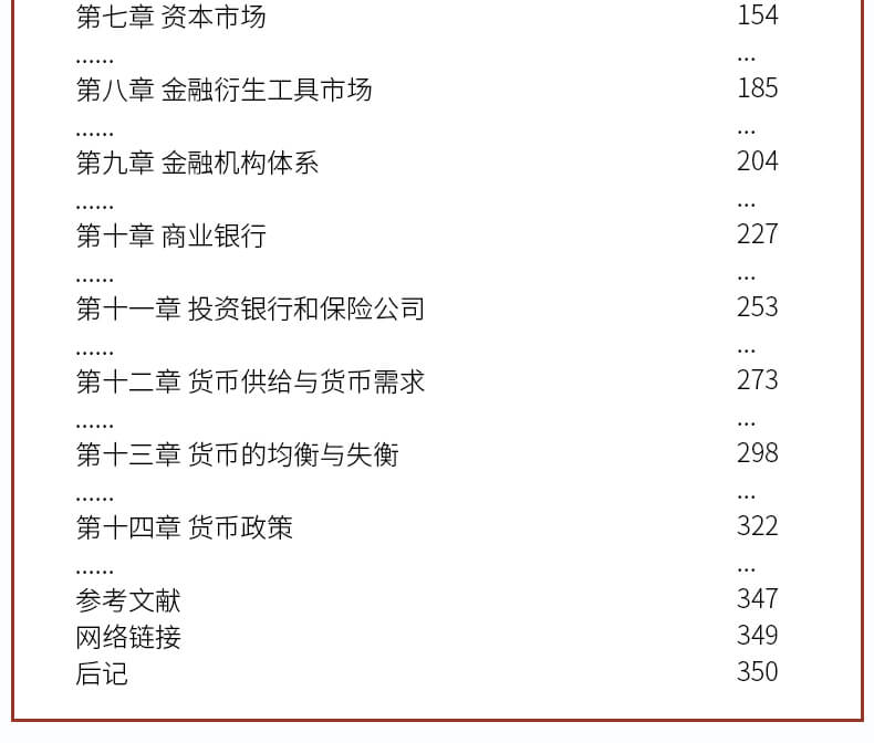 金融理論00150目錄