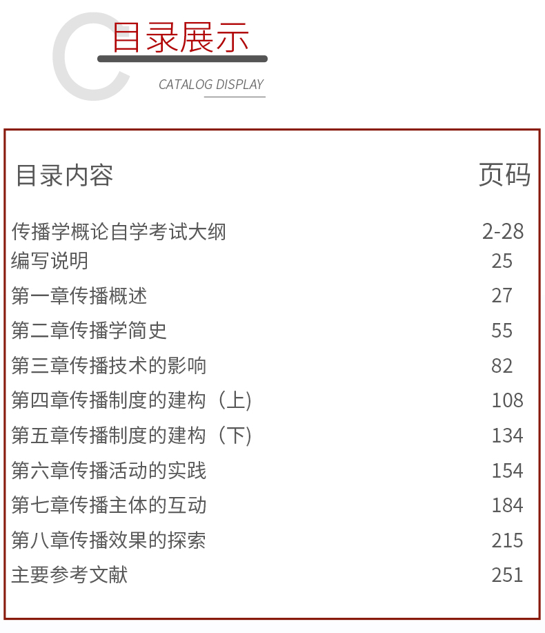 傳播學概論00642教材目錄